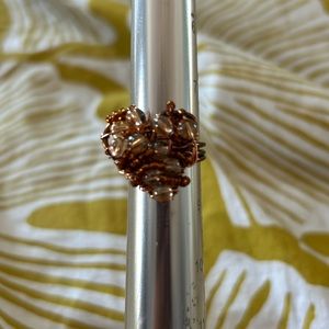 copper wire heart ring